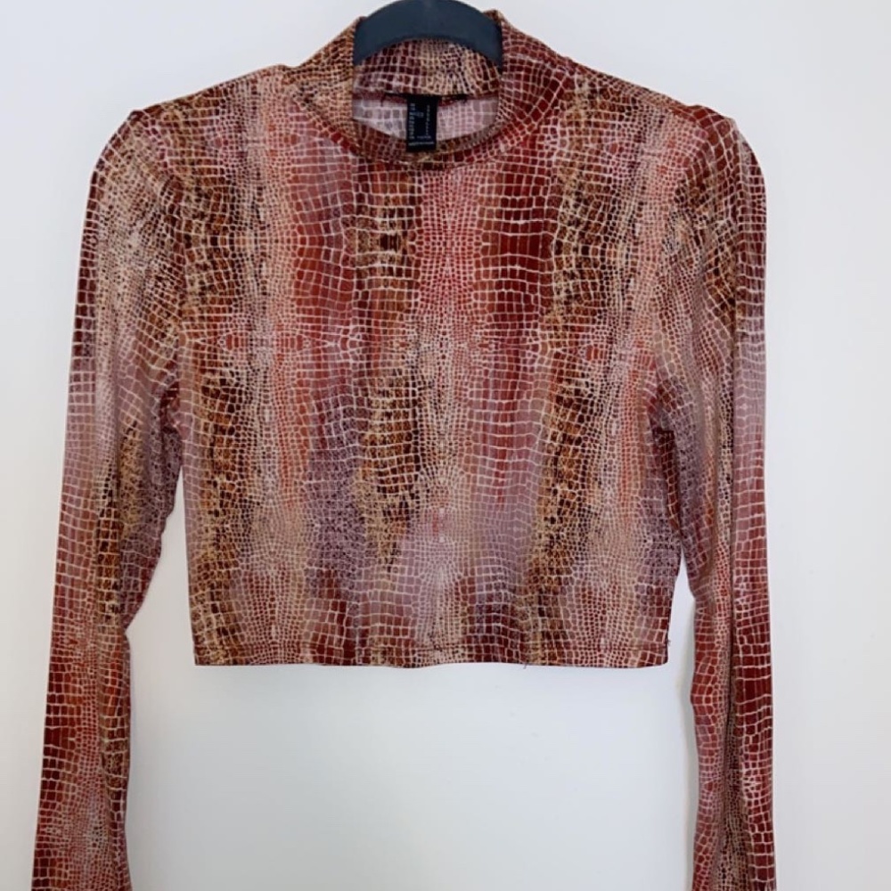 Forever 21 Snake Pattern Crop